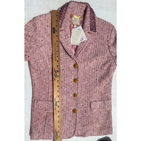 St. John Couture Embellished Knit Pink Blush Multi Jacket & Dress Suit- Size 12 - Picture 13 of 16